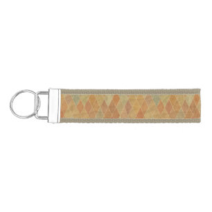 Retro geometric pattern 2 wrist keychain