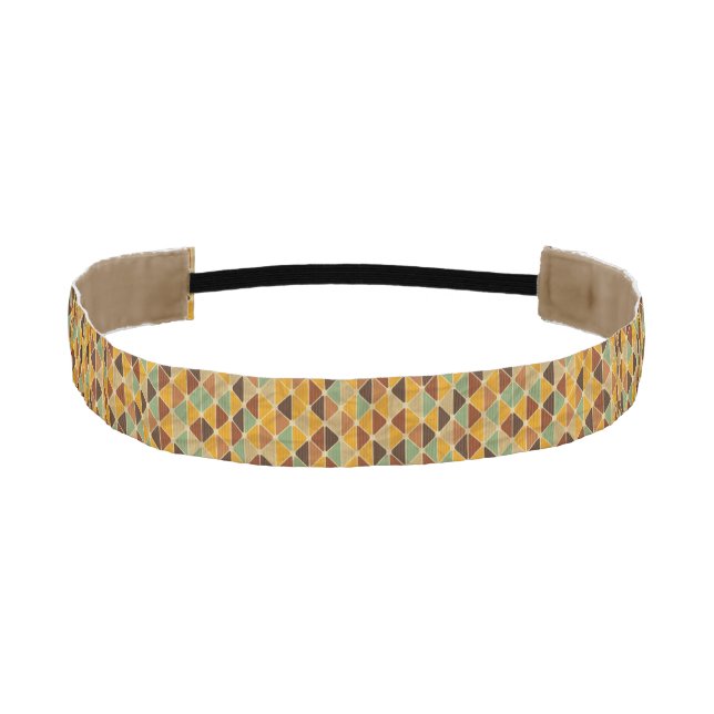 Retro geometric pattern 3 athletic headband (Front)