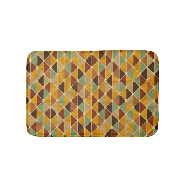 Retro geometric pattern 3 bathroom mat (Front)