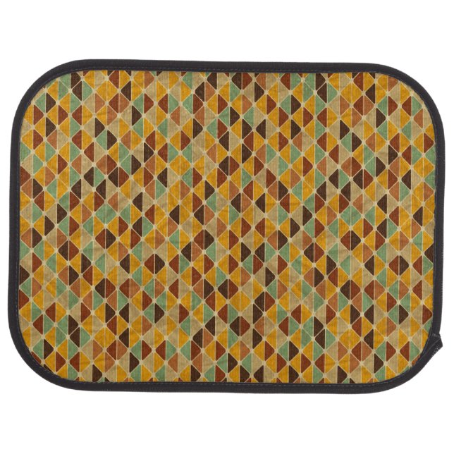 Retro geometric pattern 3 car mat (Rear)