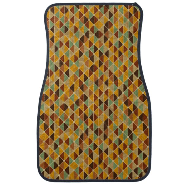 Retro geometric pattern 3 car mat (Front)