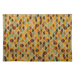 Retro geometric pattern 3 cloth placemat