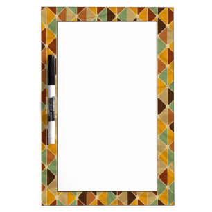 Retro geometric pattern 3 dry erase board