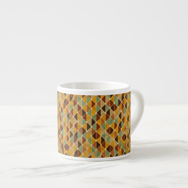 Retro geometric pattern 3 espresso cup (Front Right)