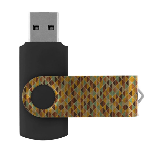 Retro geometric pattern 3 flash drive (Opened)