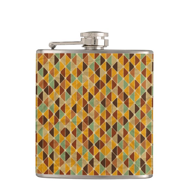 Retro geometric pattern 3 flask (Front)