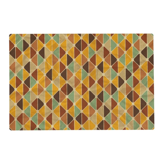 Retro geometric pattern 3 placemat (Front)