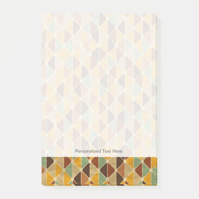 Retro geometric pattern 3 post-it notes (Front)