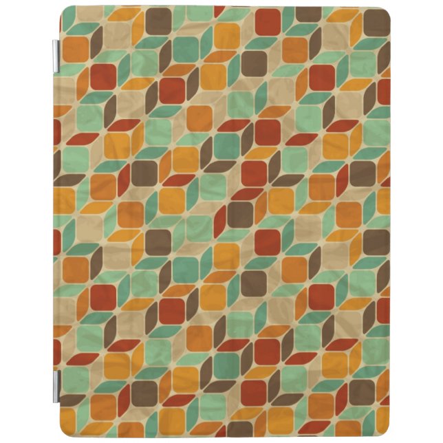 Retro geometric pattern 4 2 iPad smart cover (Front)