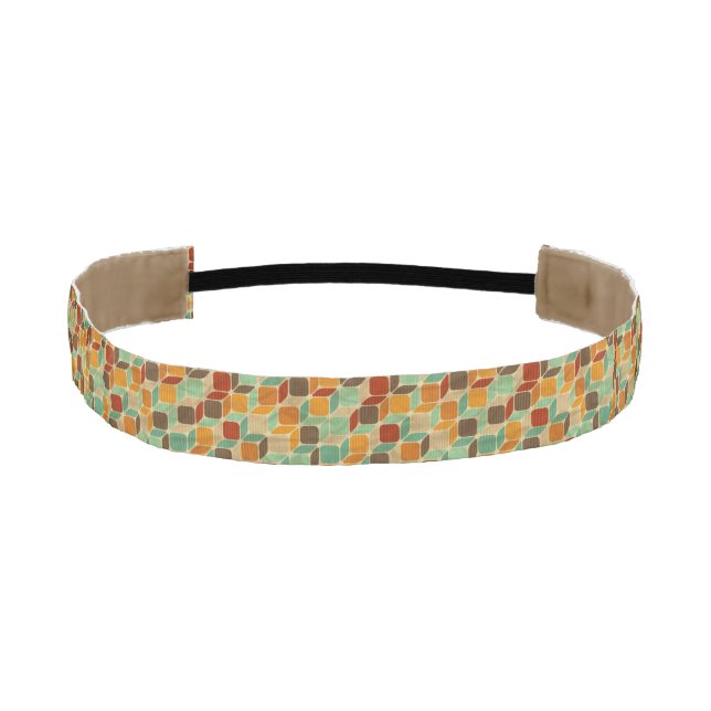 Retro geometric pattern 4 athletic headband (Front)