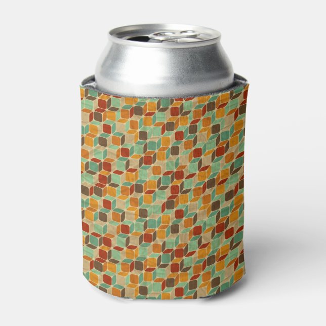 Retro geometric pattern 4 can cooler (Can Front)