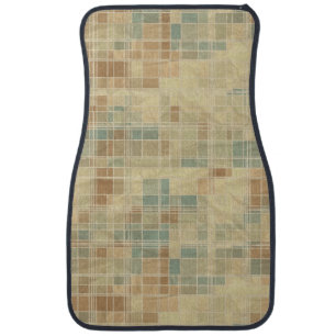 Retro geometric pattern 4 car mat