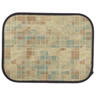 Retro geometric pattern 4 car mat