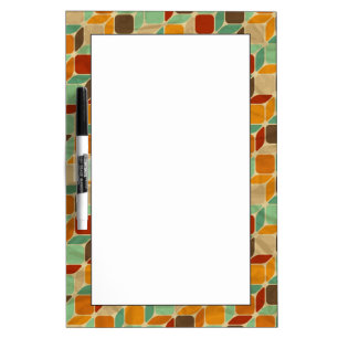 Retro geometric pattern 4 Dry-Erase board