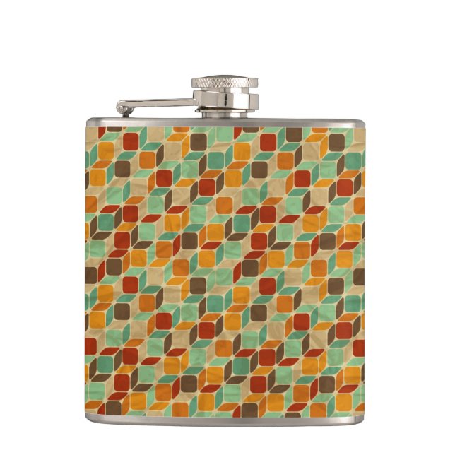 Retro geometric pattern 4 flask (Front)