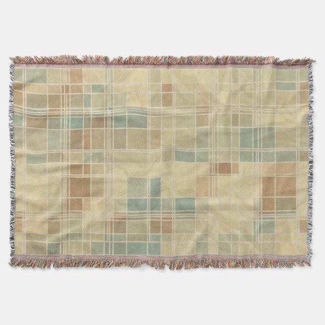 Retro geometric pattern 4 throw blanket (Front)