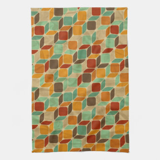 Retro geometric pattern 4 towel