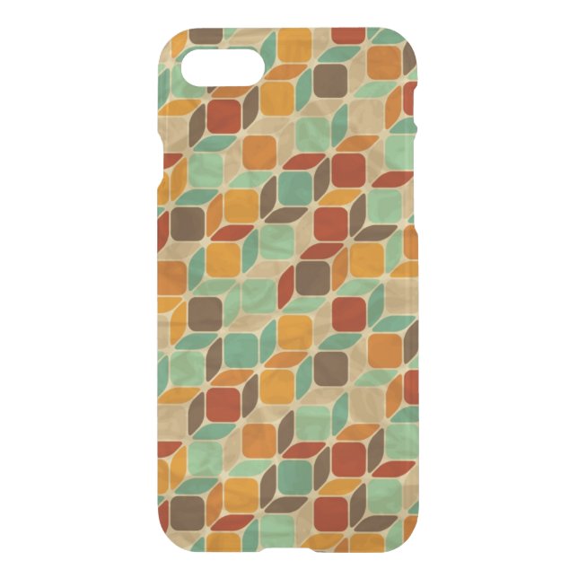 Retro geometric pattern 4 uncommon iPhone case (Back)