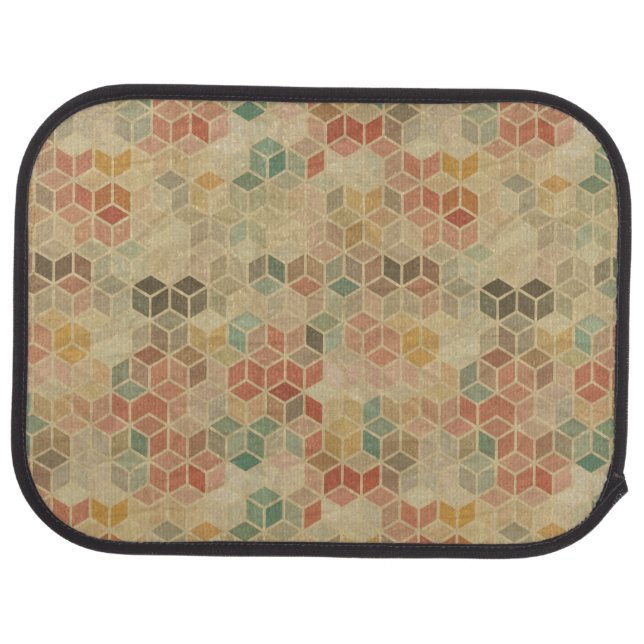 Retro geometric pattern 5 car mat (Rear)