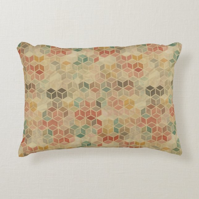Retro geometric pattern 5 decorative pillow (Front)