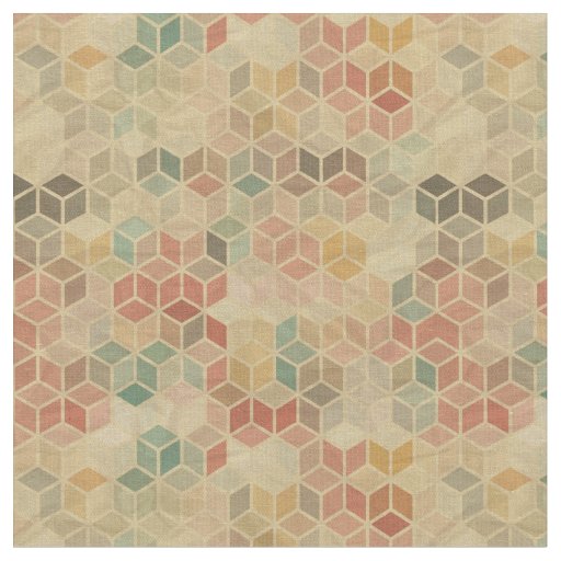 Retro geometric pattern 5 fabric
