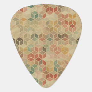 Retro geometric pattern 5 guitar pick