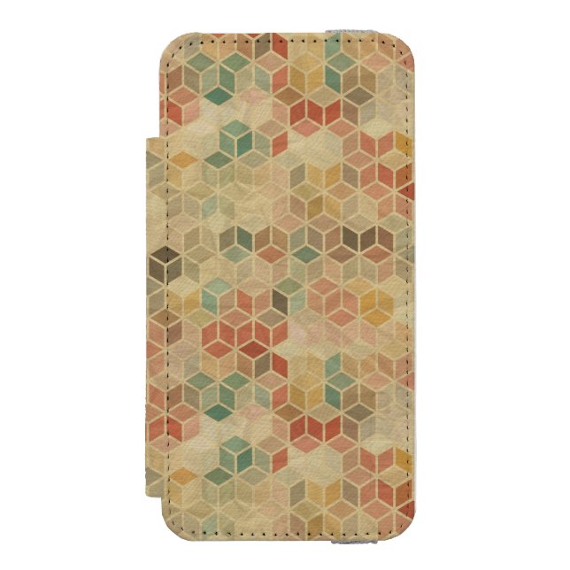 Retro geometric pattern 5 incipio iPhone wallet case (Folio Front)