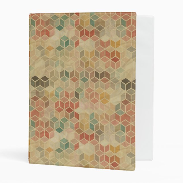Retro geometric pattern 5 mini binder (Front/Inside)