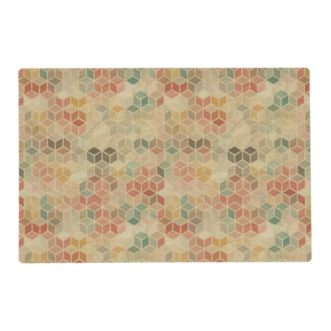 Retro geometric pattern 5 placemat (Front)