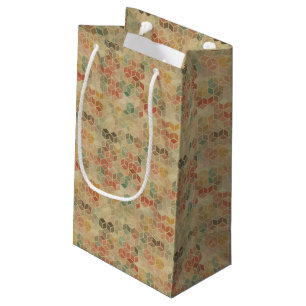 Retro geometric pattern 5 small gift bag