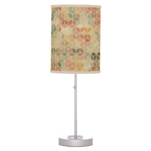 Retro geometric pattern 5 table lamp