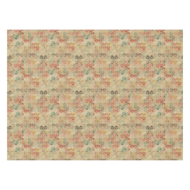Retro geometric pattern 5 tablecloth (Front (Horizontal))