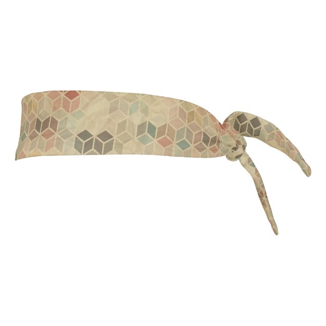 Retro geometric pattern 5 tie headband (Rotate 90)