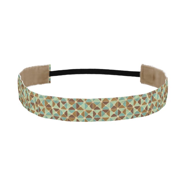 Retro geometric pattern athletic headband (Front)