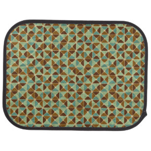 Retro geometric pattern car mat