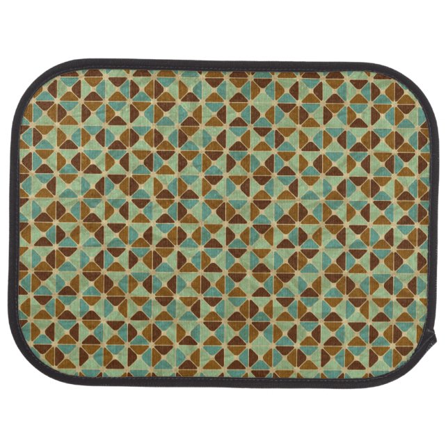 Retro geometric pattern car mat (Rear)