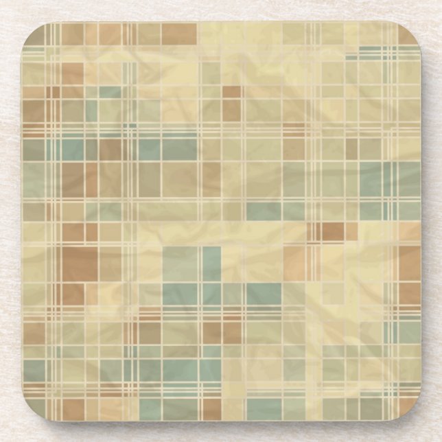 Retro geometric pattern coaster (Front)