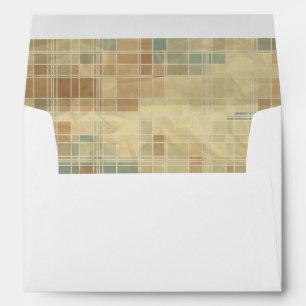 Retro geometric pattern envelope