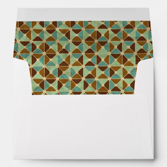 Retro geometric pattern envelope (Back (Bottom))