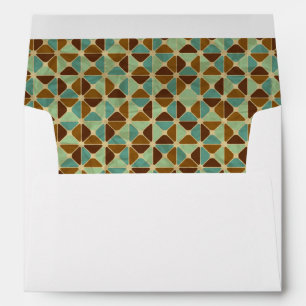 Retro geometric pattern envelope