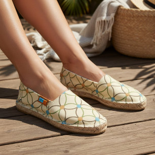 Retro Geometric Pattern Espadrilles