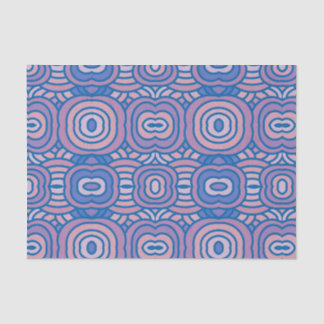 Retro Geometric Pattern in Blue and Pink Tissue Paper