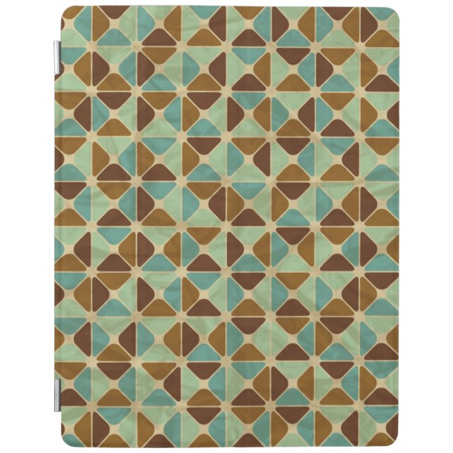 Retro geometric pattern iPad smart cover (Front)