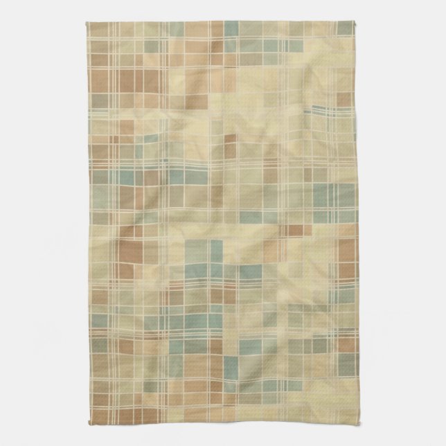 Retro geometric pattern kitchen towel (Vertical)