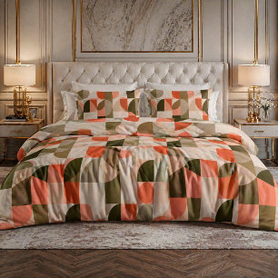 ✨ Retro Geometric Pattern Mid Century Modern Home  Duvet Cover