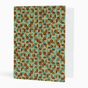 Retro geometric pattern mini binder