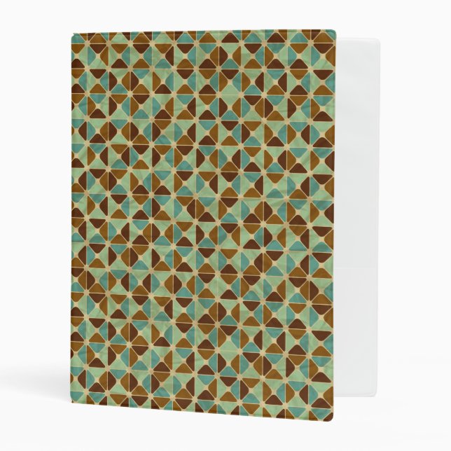 Retro geometric pattern mini binder (Front/Inside)