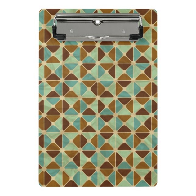 Retro geometric pattern mini clipboard (Front)