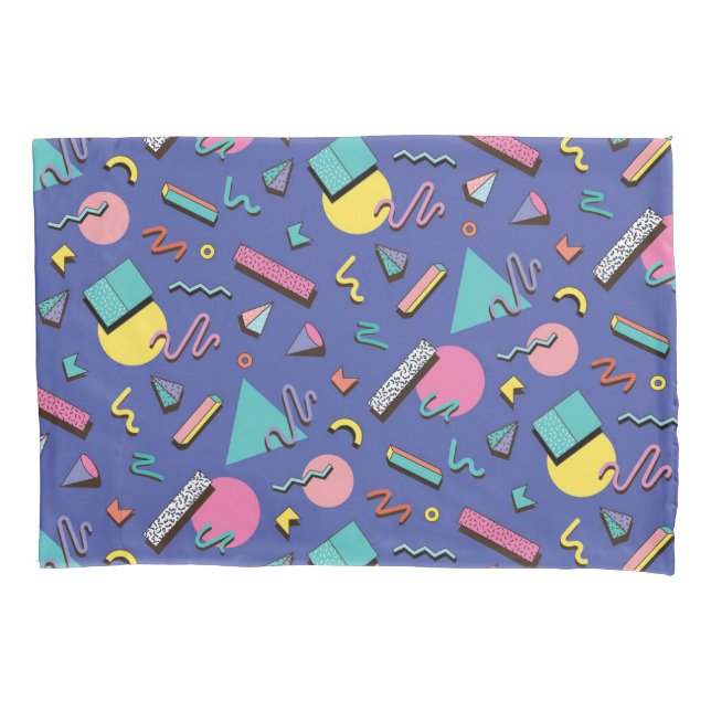 Retro Geometric Pattern Pillow Case (Front-Left)