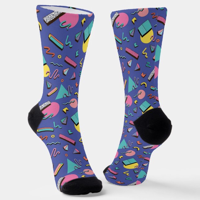 Retro Geometric Pattern Socks (Angled)